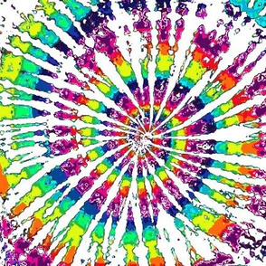 Rainbow Tie Dye on white