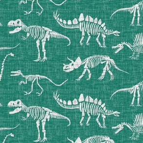 dinosaur fossils-military green - medium scale
