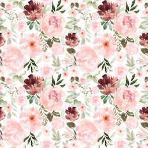 4" Darling Blushing Florals