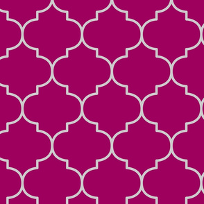 Ogee - trellis pattern - pink