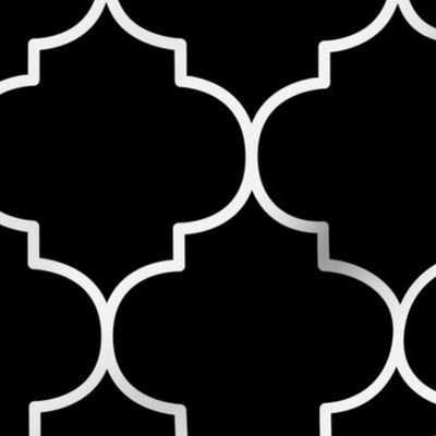 Ogee - trellis pattern - black
