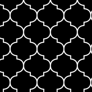 Ogee - trellis pattern - black