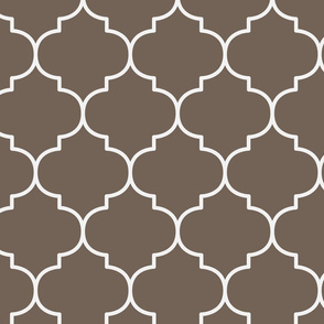 Ogee - trellis pattern - brown