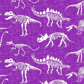 dinosaur fossils-purple - medium scale