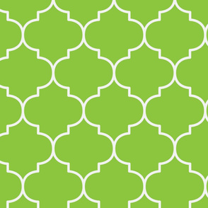 Ogee - trellis pattern - lime green