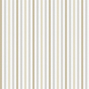 Narrow Tricolor Bronze French Ticking Stripe