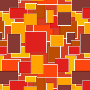 Geometric Autumn Fall Colours (Mondrian Style shapes)