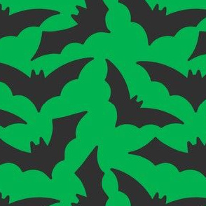 Halloween Bats on Green - Gothic Cute Halloween