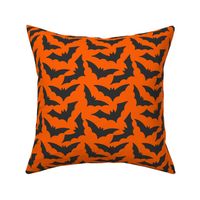 Halloween Bats on Orange - Gothic Cute Halloween