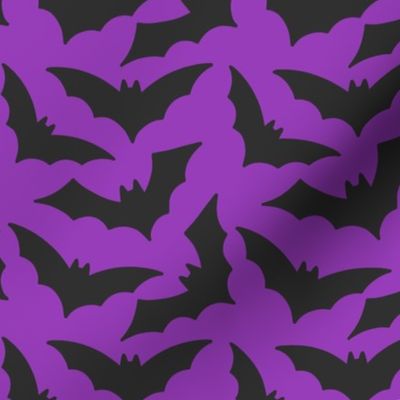 Halloween Bats on Purple - Gothic Cute Halloween