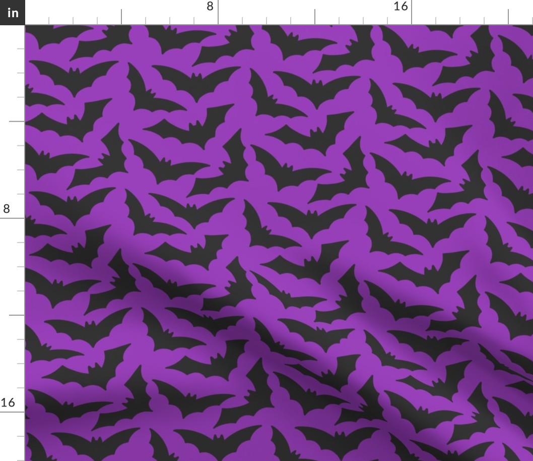 Halloween Bats on Purple - Gothic Cute Halloween