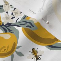 Bees & Lemons - Medium - White