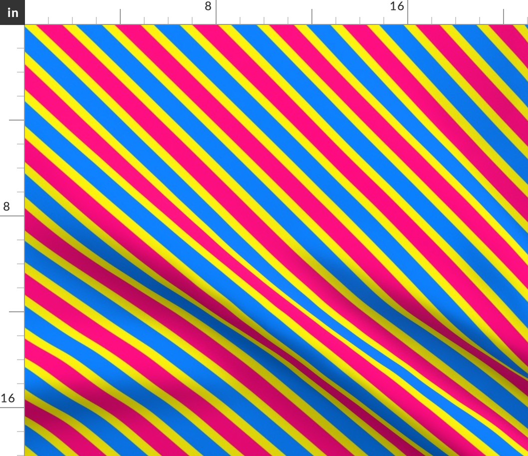 Pan Pride Stripe (uneven) (diagonal)