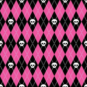 Skull Argyle (Pink)