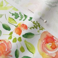 Sunset Florals Painted Watercolor