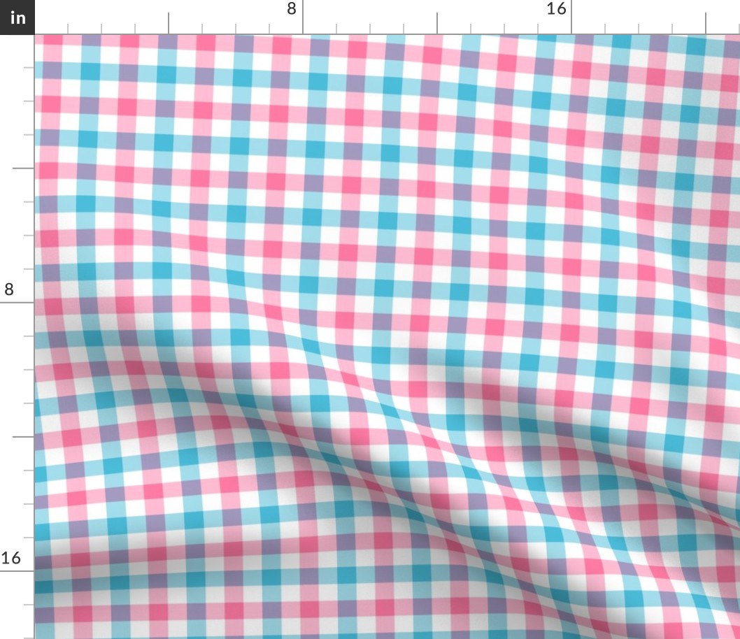 Trans Gingham Check Plaid