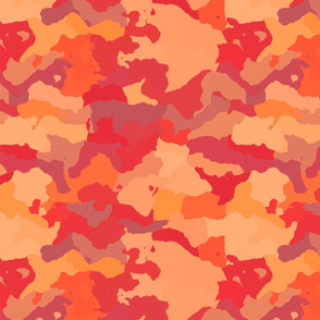 Small Bush Fire Flame Red Camo Camouflage Pattern