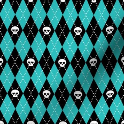 Skull Argyle (Blue)