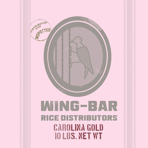 Wing-Bar Grain Sack Pillow Panel | Pink Morning