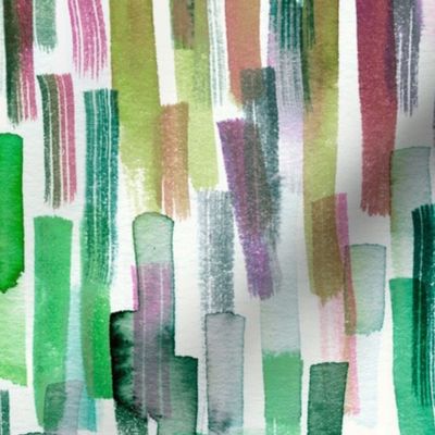 Colorful brushstrokes painting Green