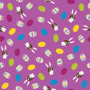 Easter Basset & Eggs Scattered