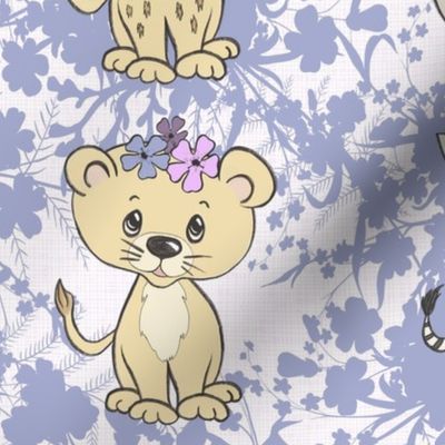 Safari Animals for the Little Princess in Lavender