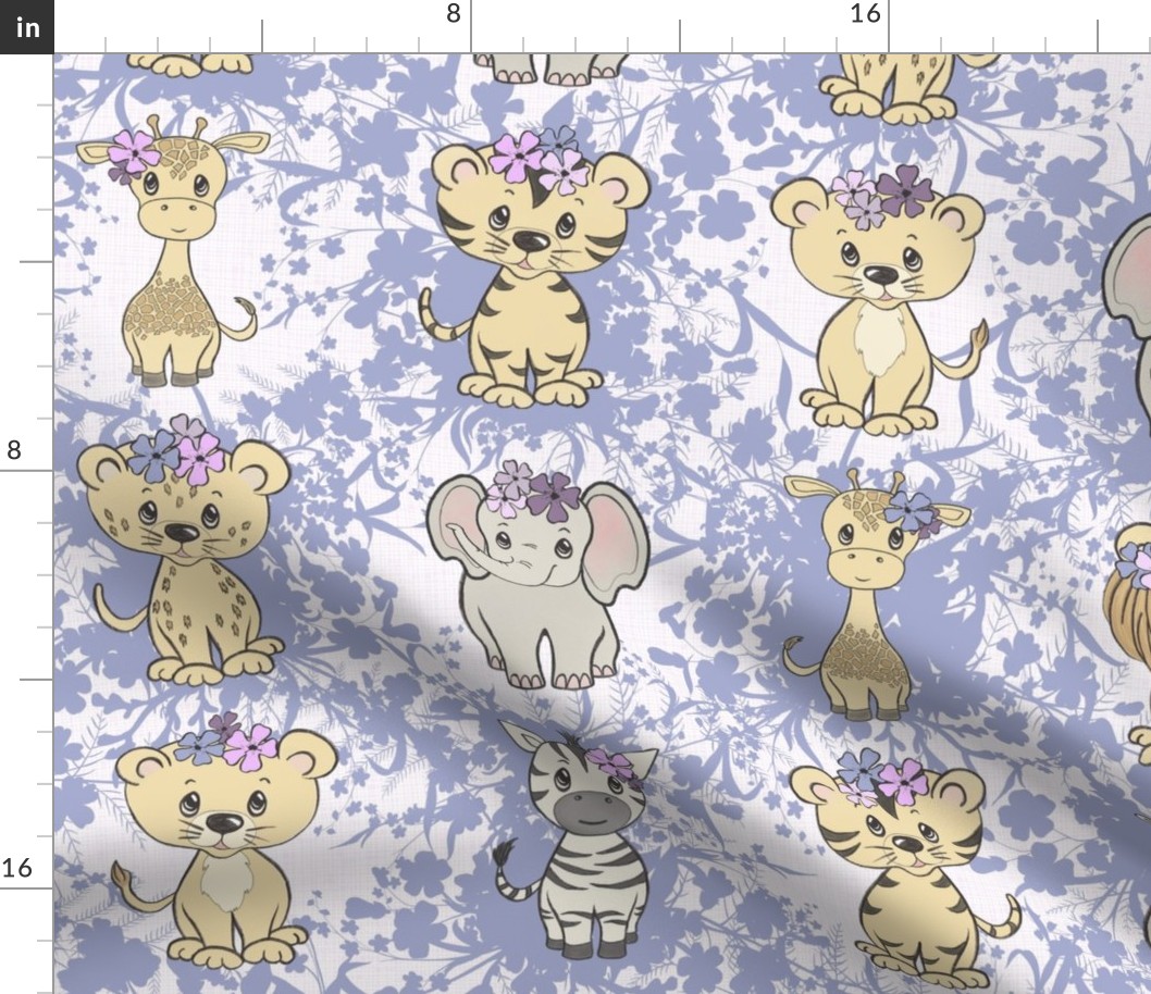 Safari Animals for the Little Princess in Lavender