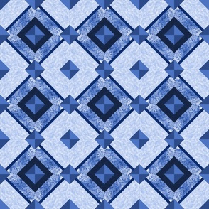 blue patchwork diamond A1b