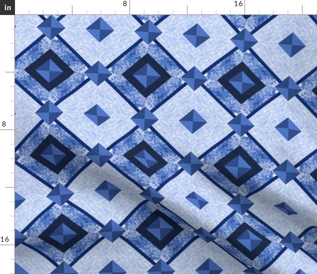 blue patchwork diamond A1b