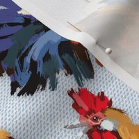 Roosters—Something to Crow About | Soft Blue