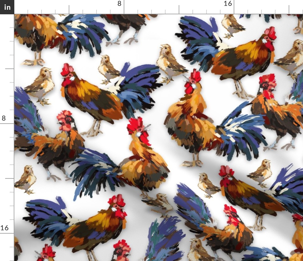 Roosters—Something to Crow About | White