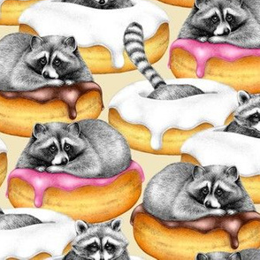 The Sweet Dreams of a Trash Panda - on solid neutral tan