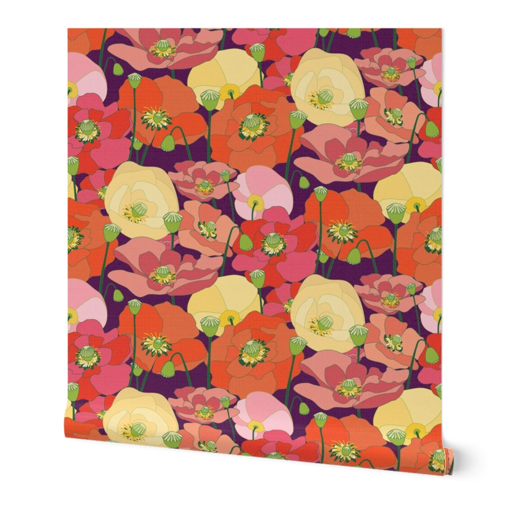 Wild Poppy Meadow - large scale