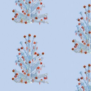 retro aluminum christmas tree illustration