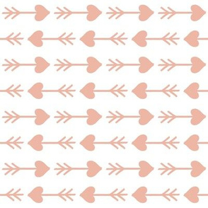 small hearts and arrows_blush on white