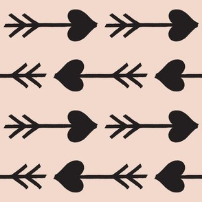 large hearts and arrows_black on beige