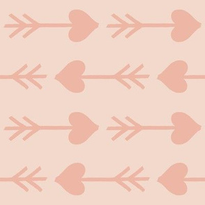 large hearts and arrows_blush on beige