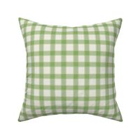 Rustic Gingham Check Leaf Green // small