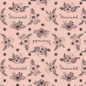 Vaccinated Vintage Florals Blush Extra small Scale Non directional