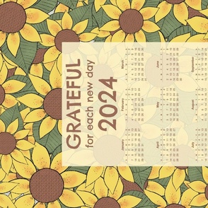 Grateful for each day 2023 calendar for Spoonflower