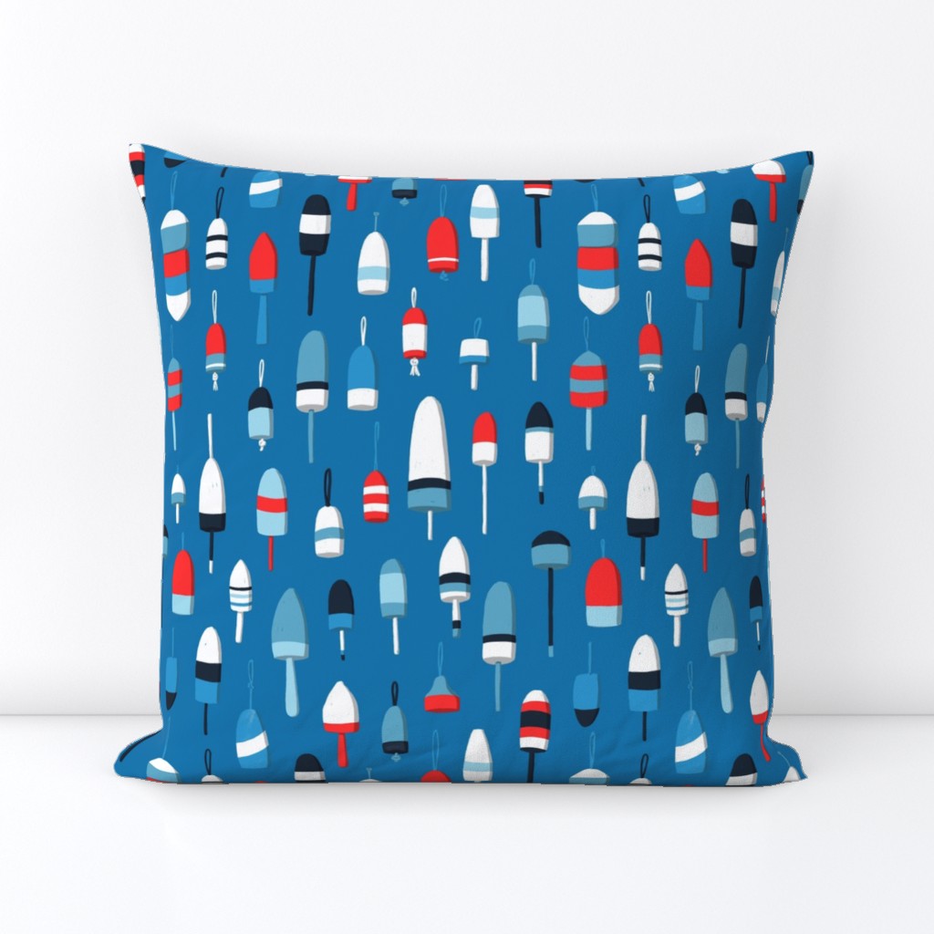 Lobster Buoys in Red White & Blue
