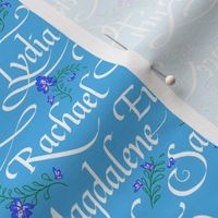 Calligraphy | Godly Women of the Bible |Sm| Cerulean Blue