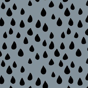 London rain rain drops and spots minimal trend design winter neutral blue black