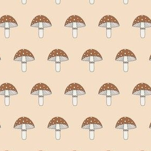 Mushroom fabric - cute cottagecore fabric - 
