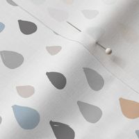 Retro confetti rain drops and spots minimal trend design fall winter blue beige boys nursery
