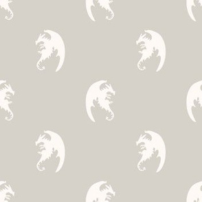 Dragon gender neutral silhouette baby pattern. 