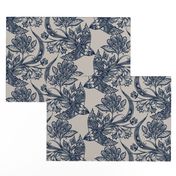 Lace Birds {Navy/Dove Grey}