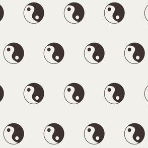 Ying Yang fabric - sfx1111 coffee