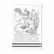 Arizona Coloring In Tea Towel