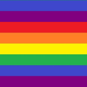 Rainbow Pride Stripes - 1 inch